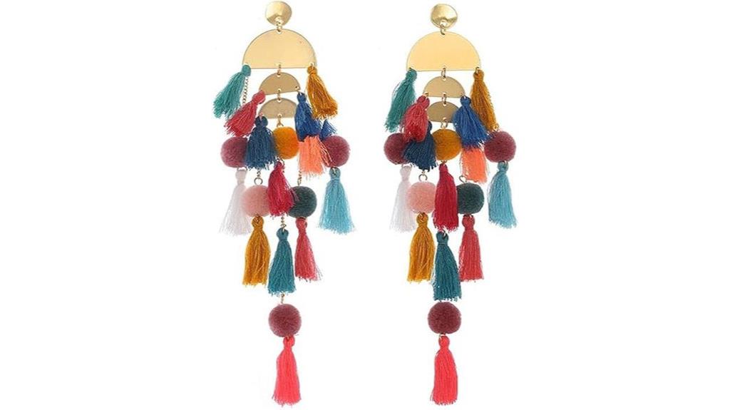 bohemian tassel dangle earrings