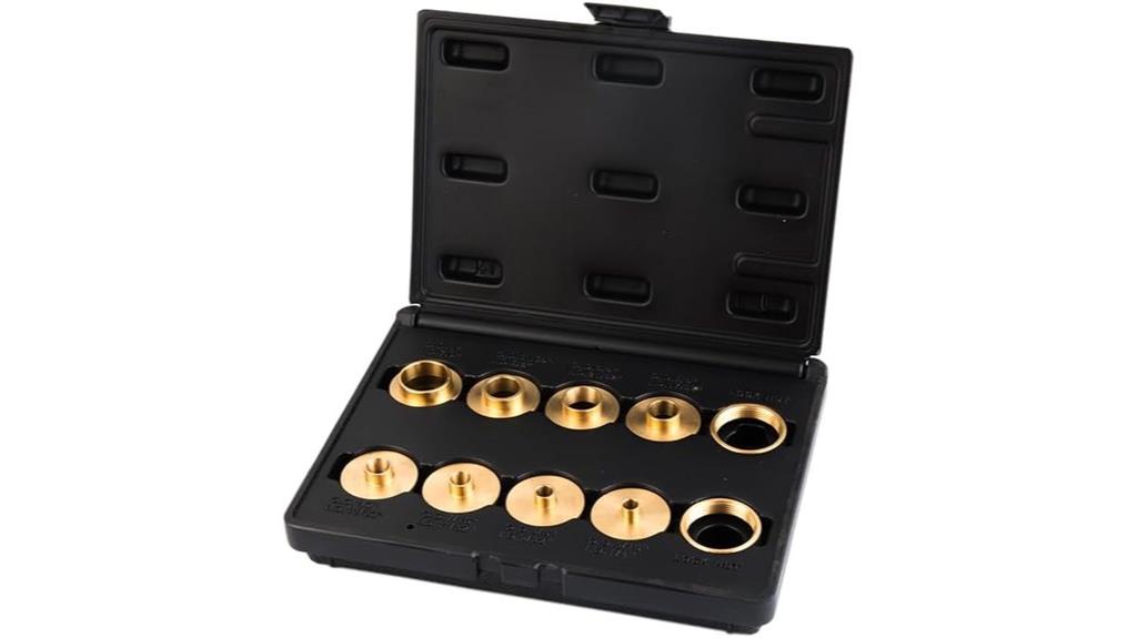 brass router bushing set