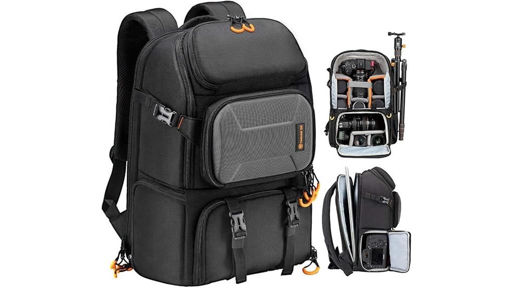 camera backpack with raincover