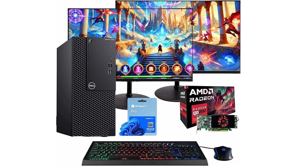 dell 3060 tower dual monitors