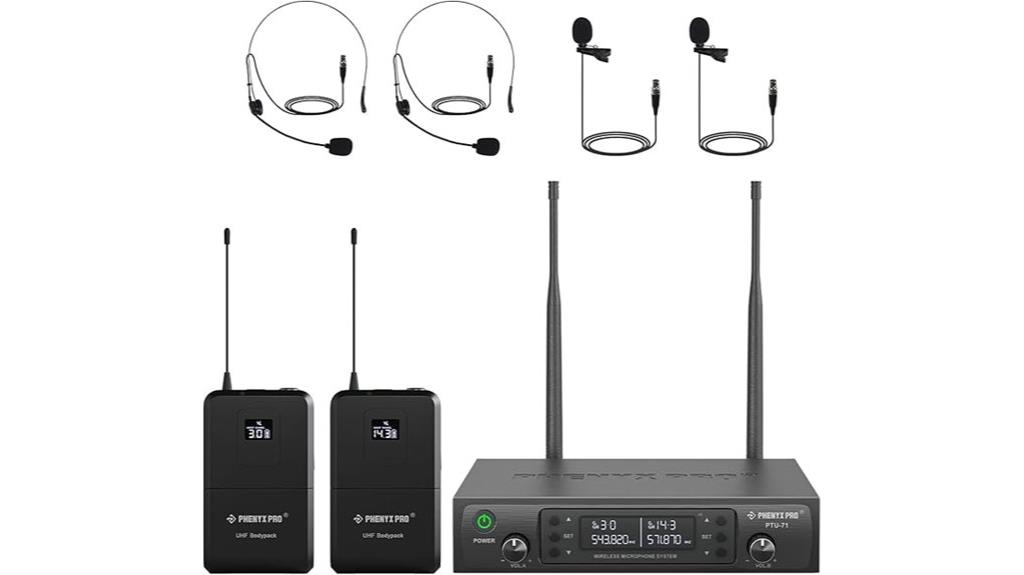 dual uhf wireless microphone
