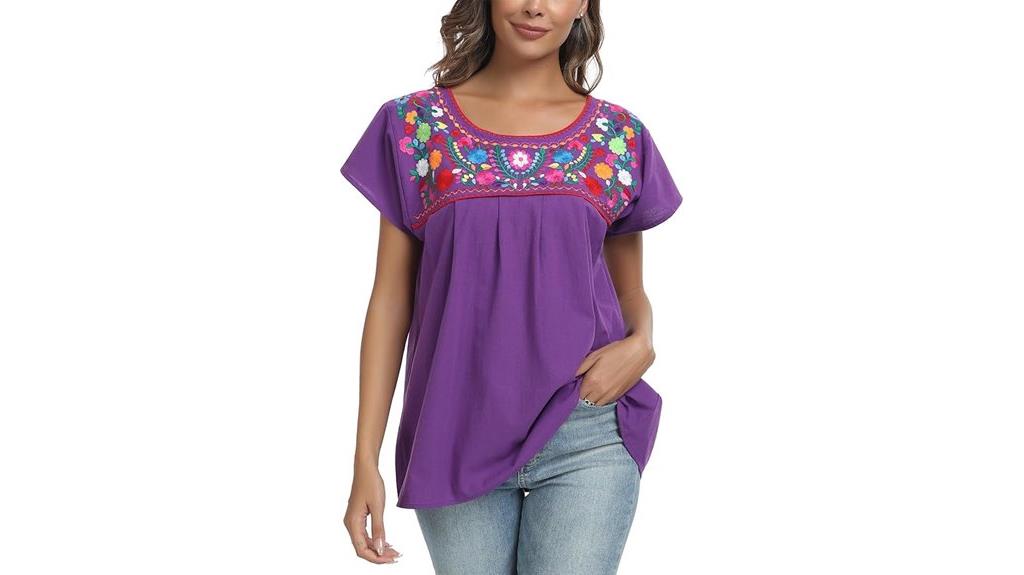 embroidered bohemian summer top