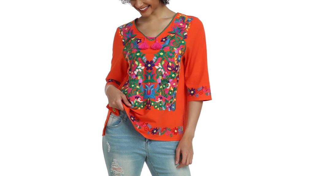 embroidered mexican summer blouse