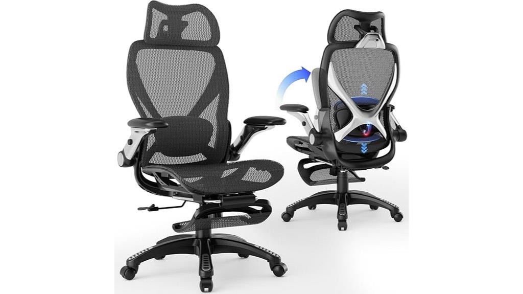 ergonomic office chair with footrest