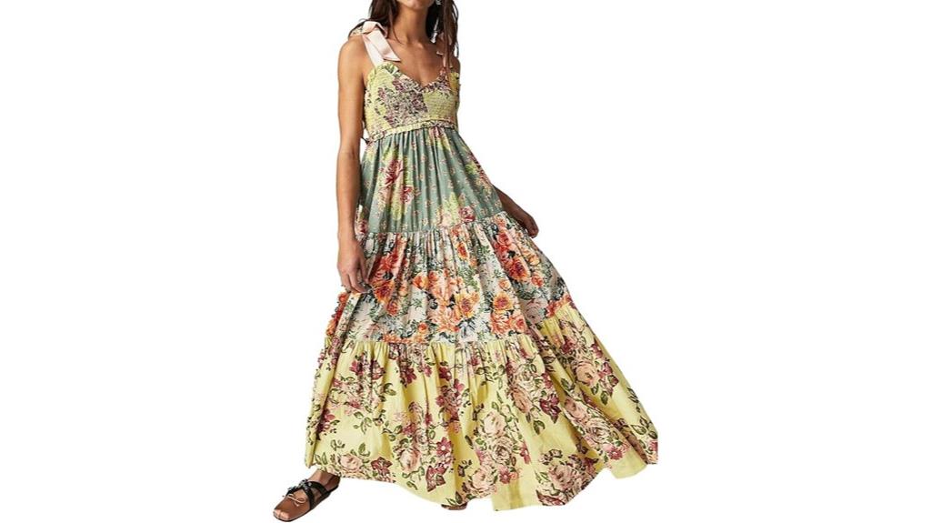 floral maxi dress pockets