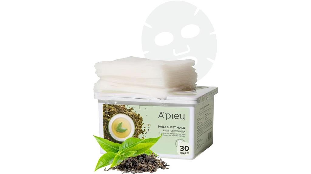 green tea sheet mask pack