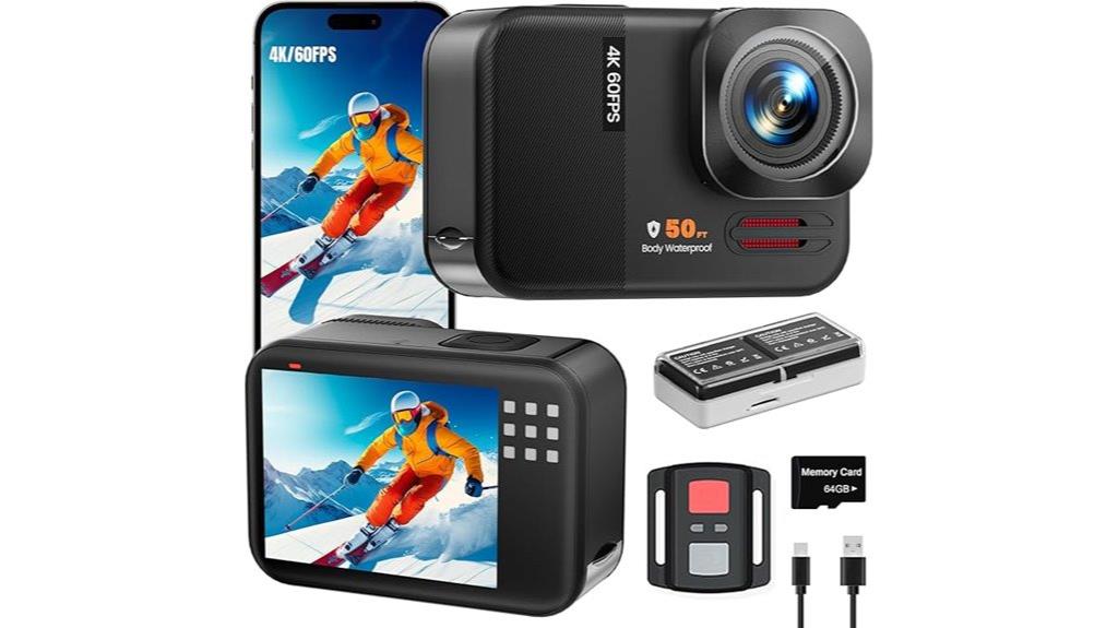 high resolution waterproof action camera