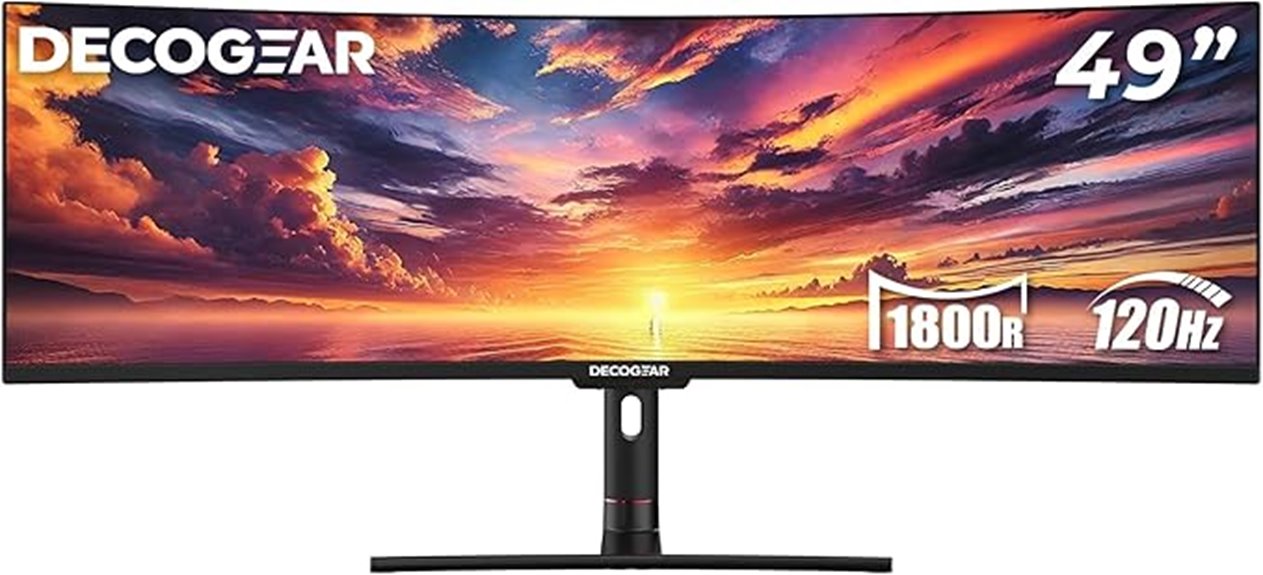 large 49 inch curved monitor