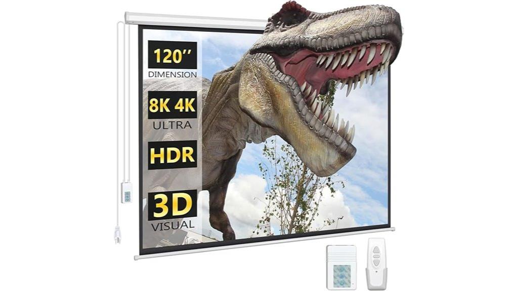 large electric projector screen
