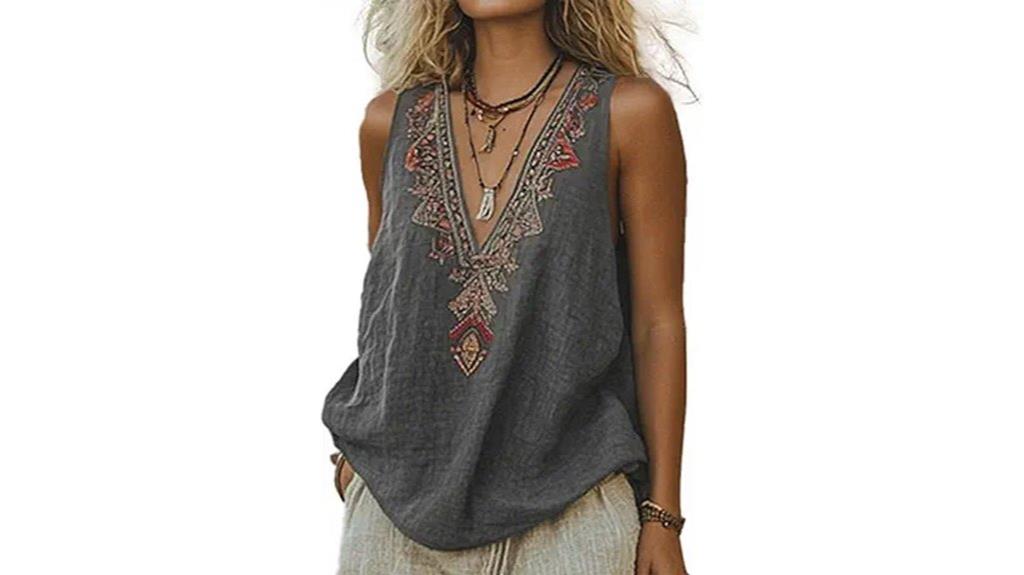 mexican embroidered boho blouse