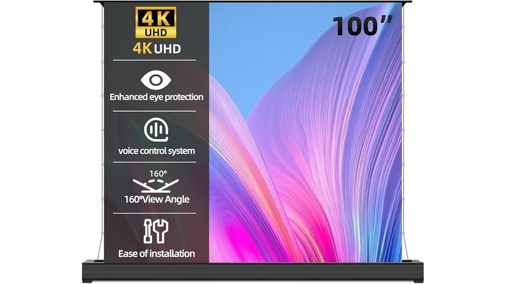 motorized 100 inch ultra hd