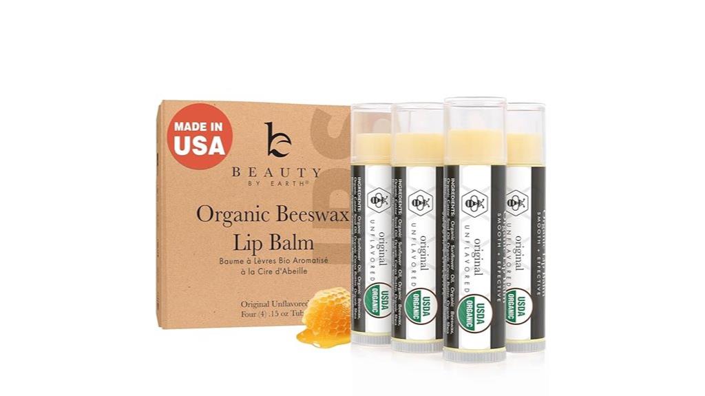 organic unflavored lip balm