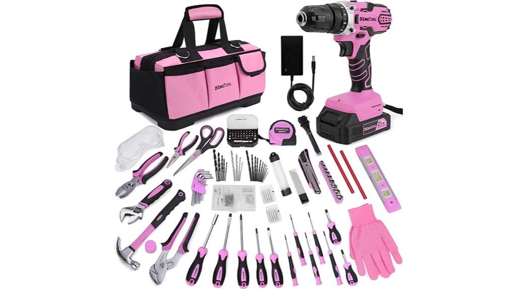 pink 267 piece tool kit