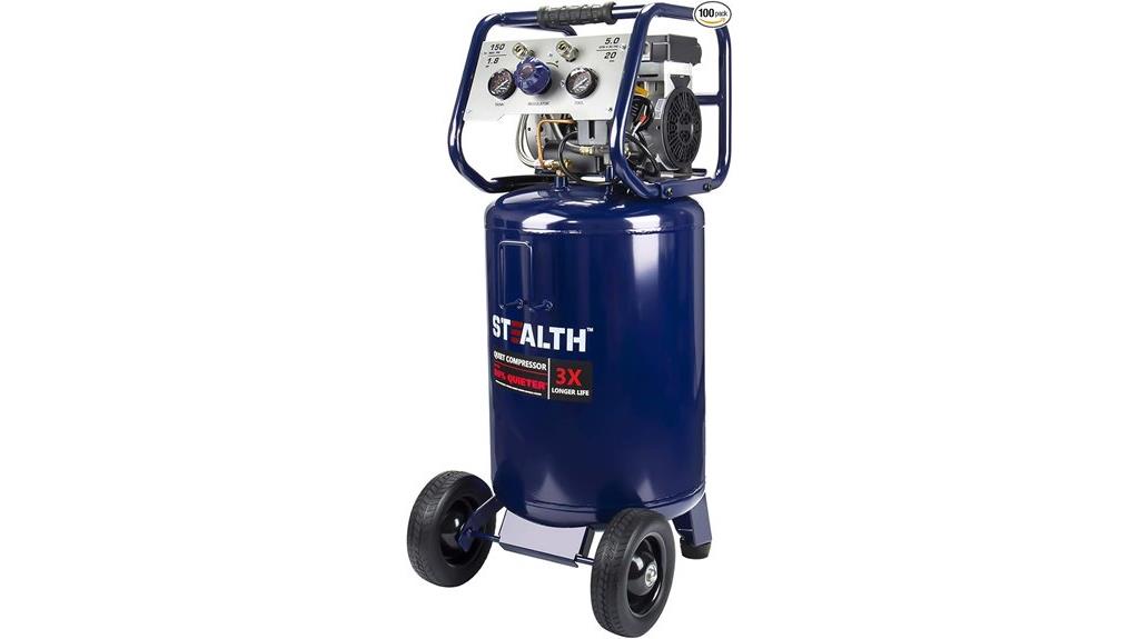 quiet 20 gallon oil free compressor