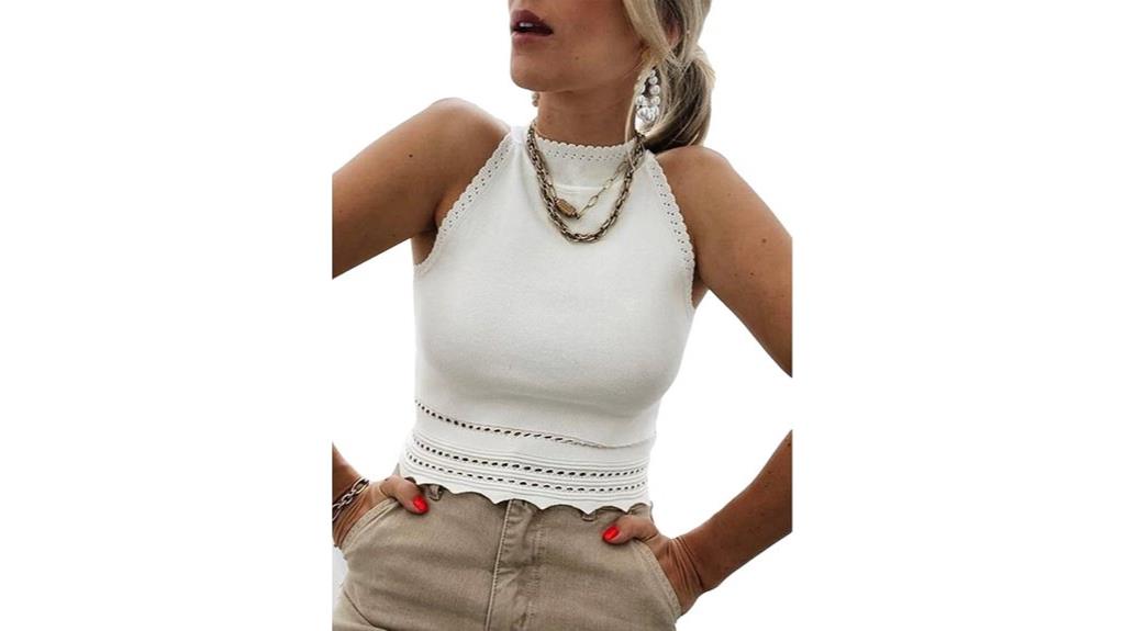 ribbed knit racerback crop