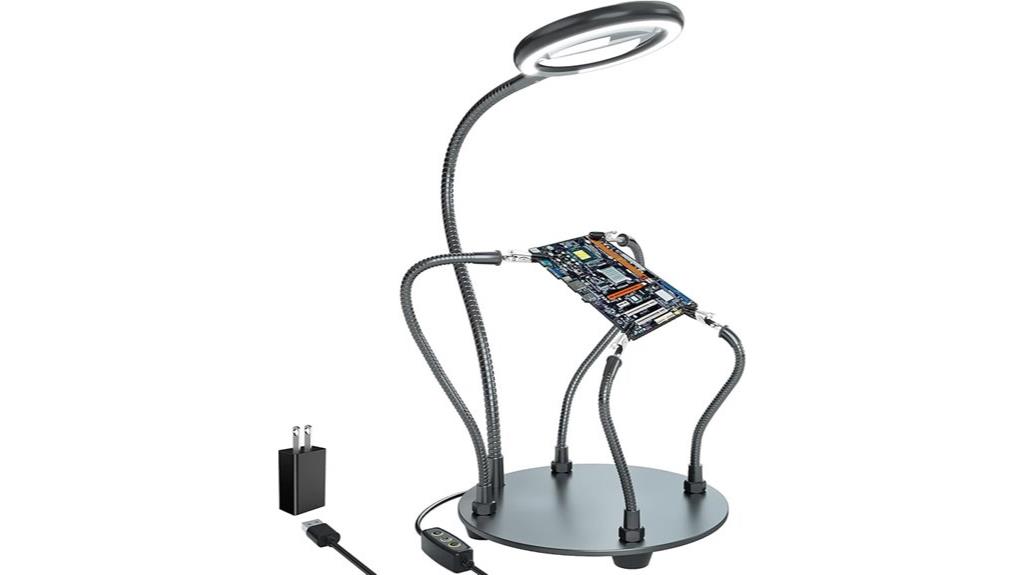 soldering station with magnifier
