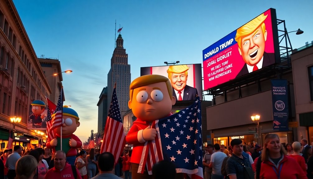 south park mocks trump