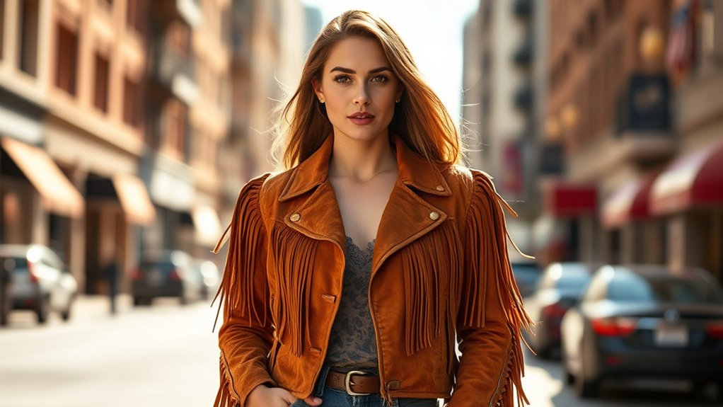 stylish suede fringe jackets