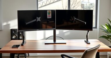 top dual monitor desks