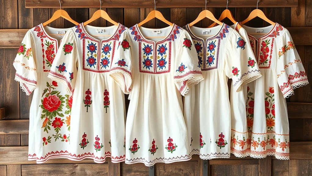 top embroidered cotton blouses