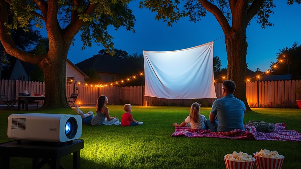 top portable outdoor projectors