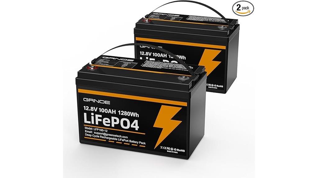 two batteries 12v 100ah