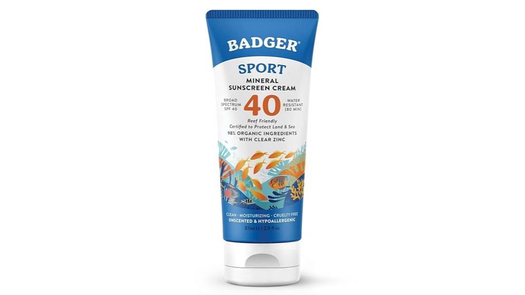 unscented mineral water resistant sunscreen