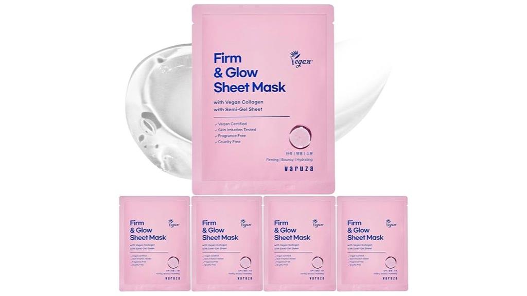 vegan collagen sheet masks