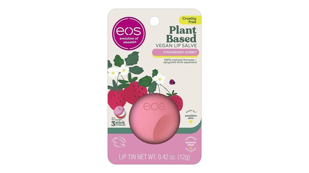 vegan strawberry lip salve