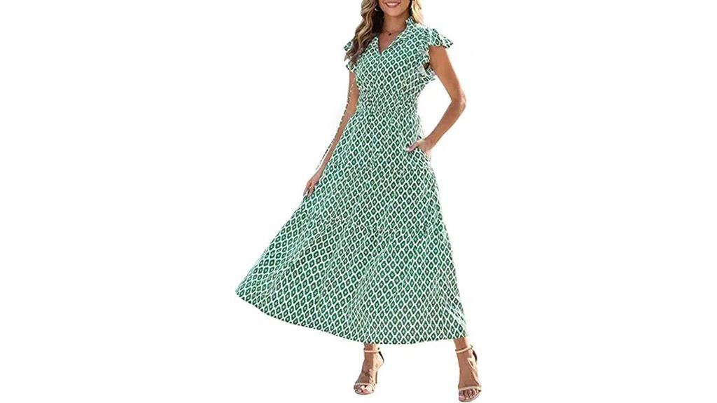 women s v neck maxi dress