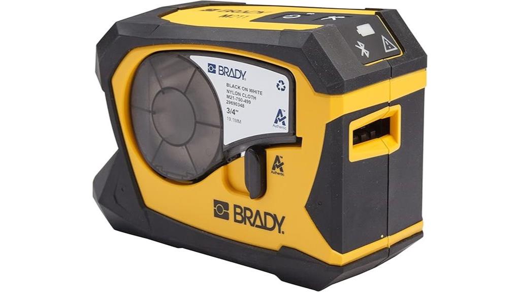 yellow black portable label printer