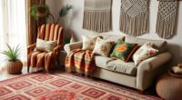 boho room pattern mixing