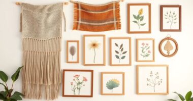 boho wall art arrangement