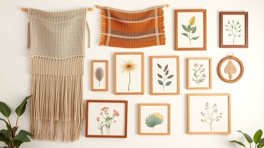 boho wall art arrangement