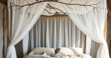 gauze and branches canopy