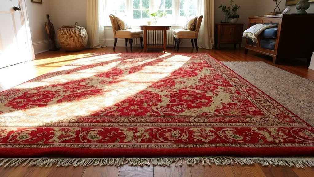 layered rugs enhance floors