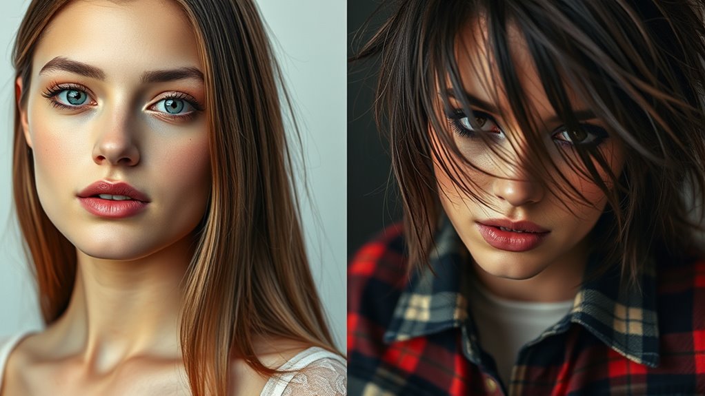 polished versus rebellious aesthetics