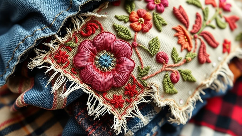 repairing clothes with patches