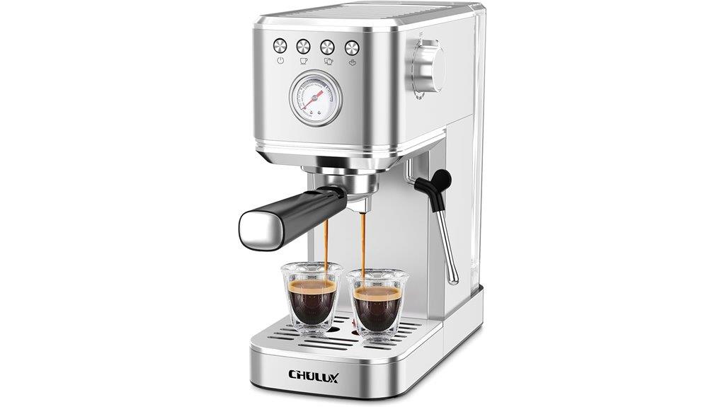 compact espresso with frother