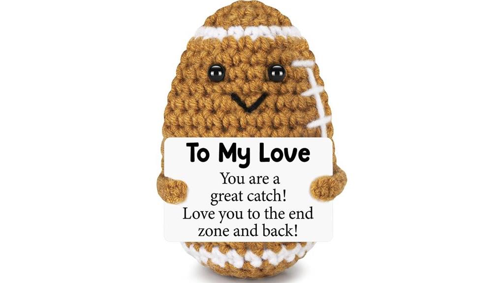 crochet football anniversary gift