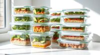 top glass meal storage