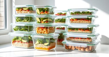 top glass meal storage