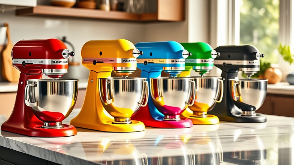 top kitchenaid mixer colors