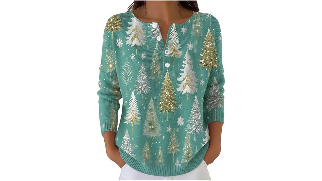 women s christmas henley shirts