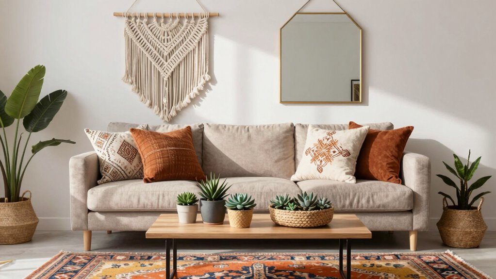 boho modern decor accents