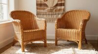 boho rattan chair texture