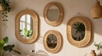 boho rattan mirror upgrade