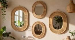 boho rattan mirror upgrade