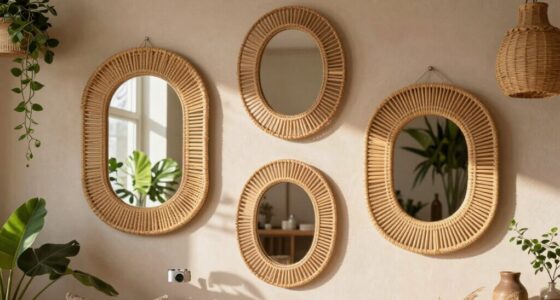 boho rattan mirror upgrade