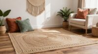 boho room with jute